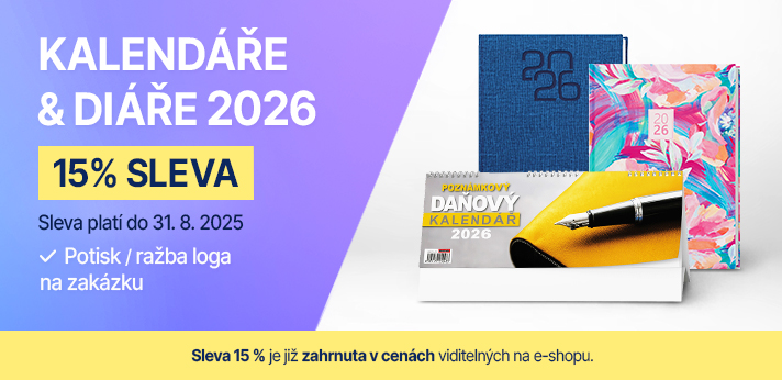 Kalende a die 2026 - sleva 15 % do konce srpna