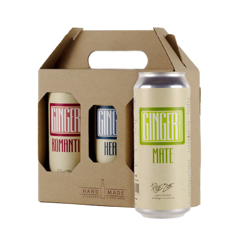 GINGERrr beer degustační box 3 x 0,5 l plech