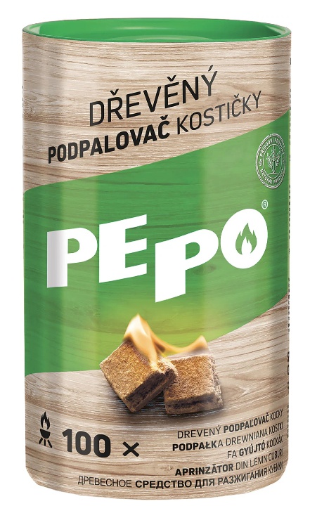 Podpalovač PE-PO s dřevité vlny