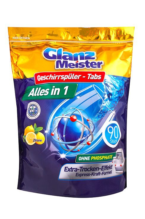 Tablety do myčky Glanz Meister Ultimate All in 1, 90 ks