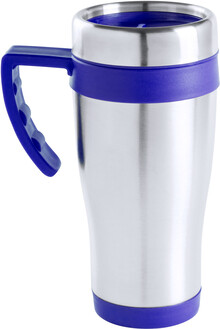 Termo hrnek Caprol Plus, modr, stbrn