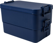 Stohovatel� box na j�dlo Duplox, tmav� modr�