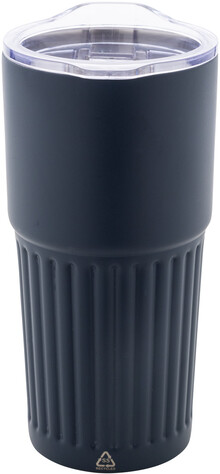 Termo hrnek Streaky Tall, tmav modr