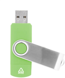 USB flash disk RABS OTG TwistDrive Plus, zelen