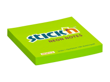 Samolepic bloek Stick'n by Hopax, 76 x 76 mm, neon zelen, 100 lstk