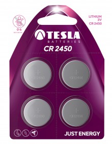 Baterie TESLA CR2450, 4 ks