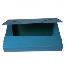 Box na spisy A4 HIT OFFICE A4, prepn, s gumikou, modr
