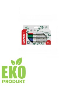 Popisova na bl tabule K-marker Kores Eco, 3 mm, sada 4 barvy