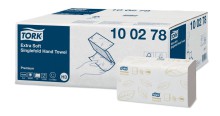 Skl�dan� pap�rov� ru�n�ky Tork Singlefold Premium 100278, 2vrstv�, extra jemn�, b�l�, syst�m H3