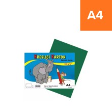 Kreslic� karton A4, zelen�, 180g/m2, 50 list�