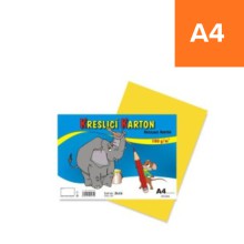 Kreslic� karton A4, �lut�, 180g/m2, 50 list�