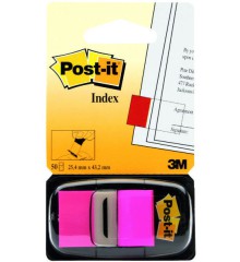Samolep�c� z�lo�ky 3M Post it, 680-4,  25,4 x 43,2 mm, r��ov�, 50 l�stk�
