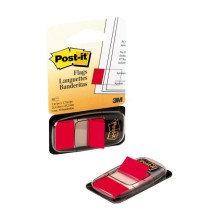Samolep�c� z�lo�ky 3M Post it, 680-1, 25,4 x 43,2 mm, �erven�, 50 l�stk�