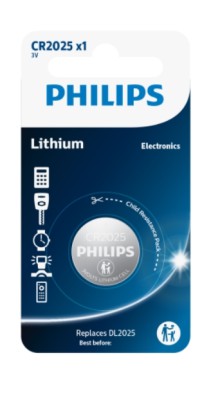Baterie Philips, CR2025, 1ks
