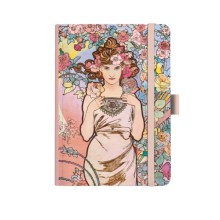 Z�pisn�k Premium Alfons Mucha A5, linkovan�, r��ov�