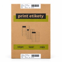 Etikety A4, 70 x 36 mm, matn� b�l�, 100 list� po 24 etiket�ch